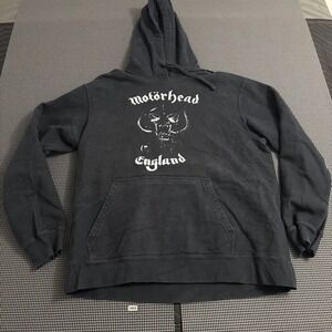 Motorhead England Band Hoodie Black Snaggletooth Graphic Pullover Sweatshirt